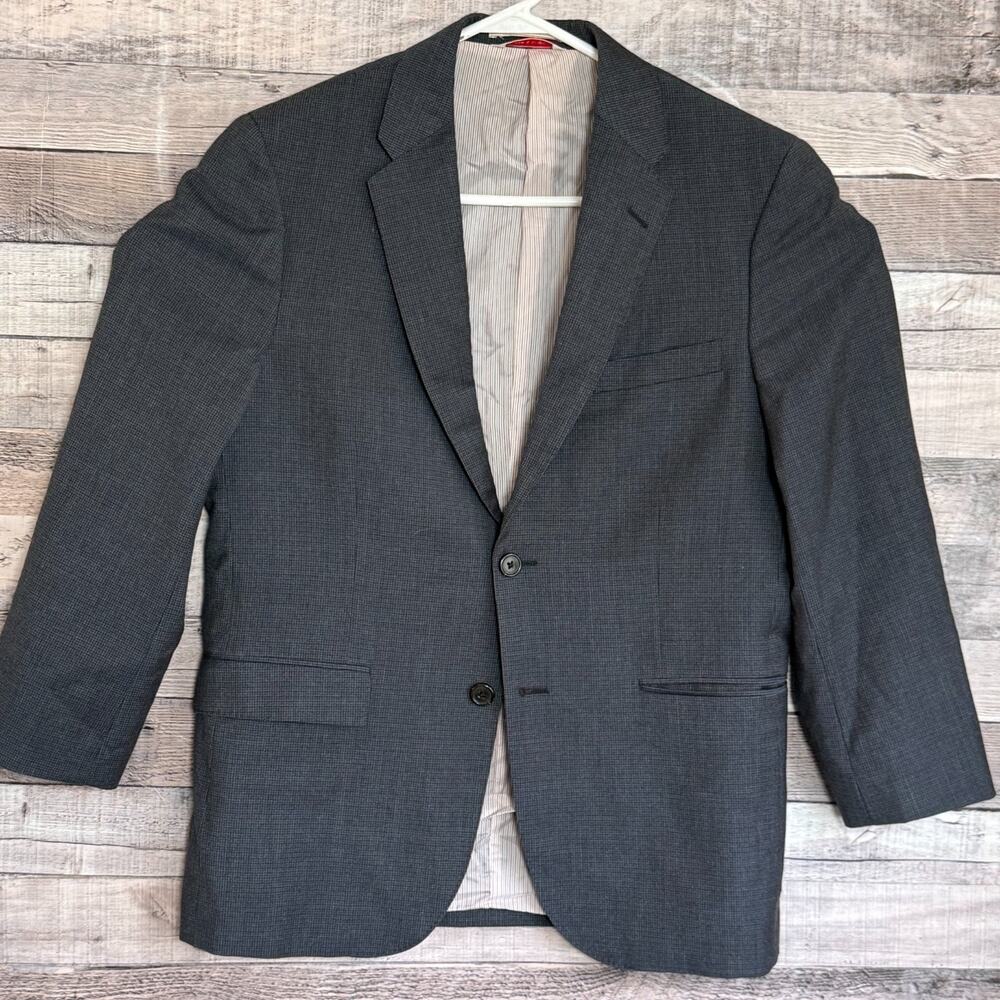 Brooks Brothers Red Fleece Tessuto Marzotto Wool Blazer Mens 40S Gray 2 Button